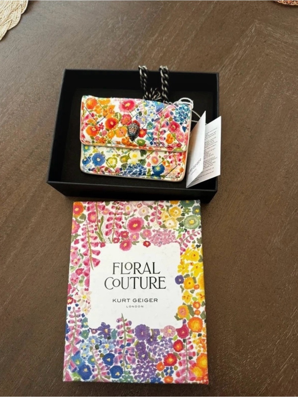 Kurt Geiger London Floral Couture Micro Kensington Bag